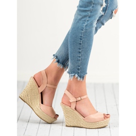 Pudrowe Sandałki różowe 2