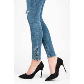 Zamszowe Szpilki VICES czarne 2