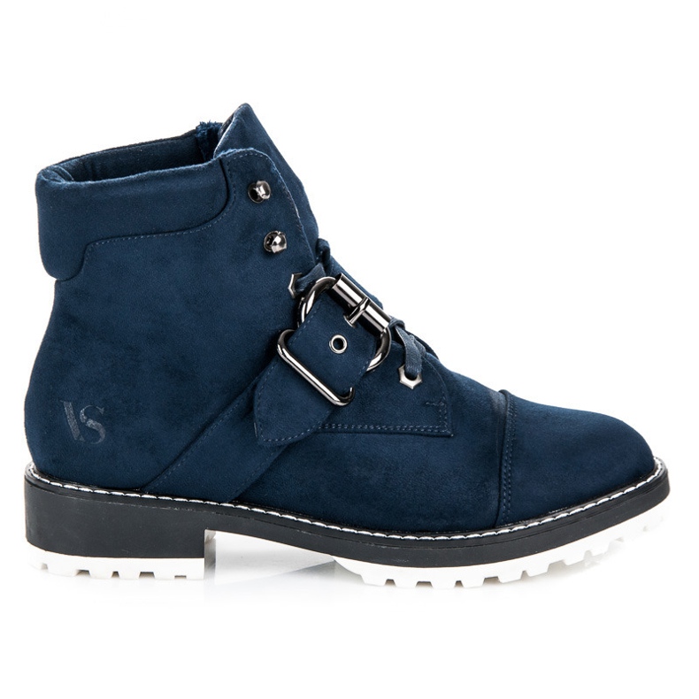 Vices New Collection Zamszowe Traperki niebieskie 1