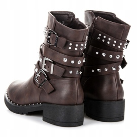 Cink Me Brązowe Workery Z Ćwiekami 1