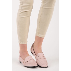 Seastar Zamszowe Półbuty Mokasyny różowe 2