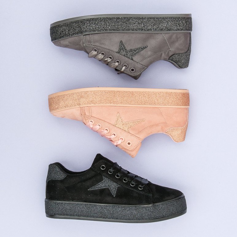 Brokatowe Trampki MCKEYLOR szare 1