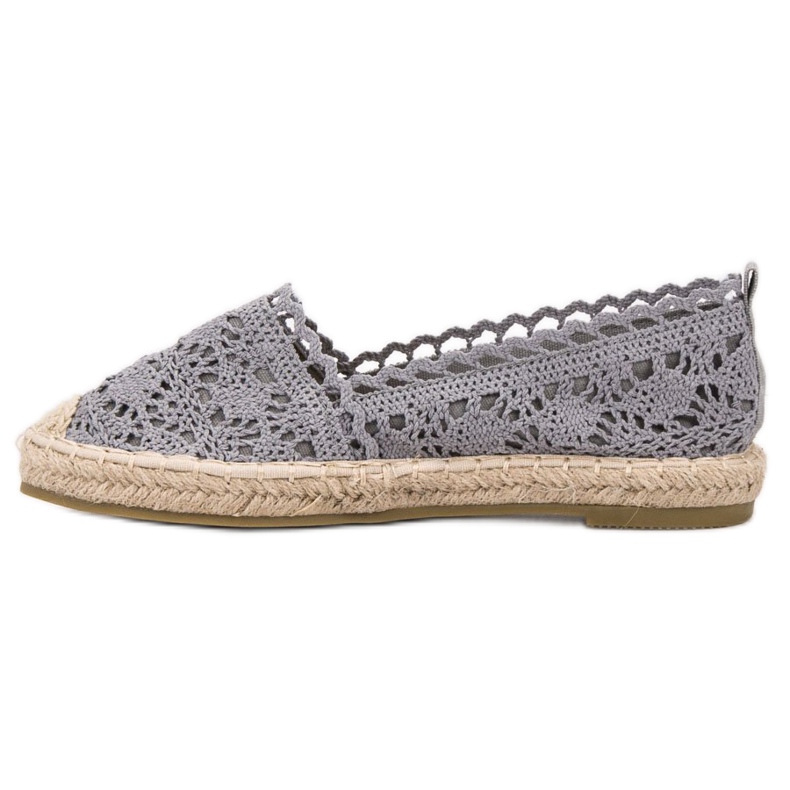 Seastar Koronkowe Espadryle szare 1