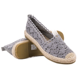Seastar Koronkowe Espadryle szare 2