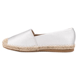 Primavera Srebrne Espadryle szare 1