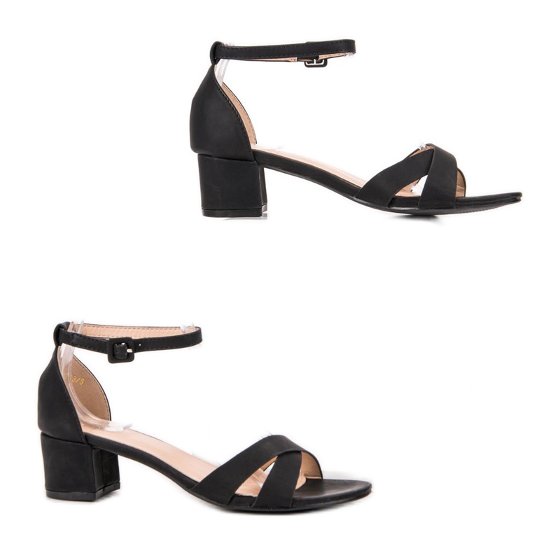 Sergio Todzi Klasyczne Czarne Sandałki 1