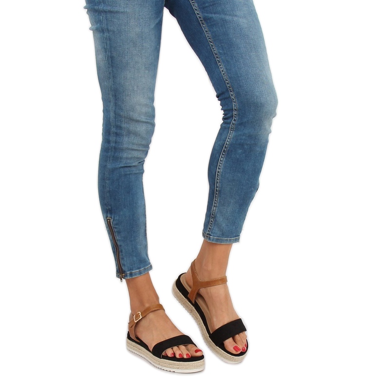 Sandałki espadryle czarne Y-8224 Black 1