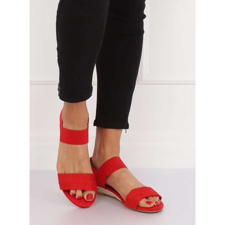Sandałki espadryle czerwone 9R71 Red 2
