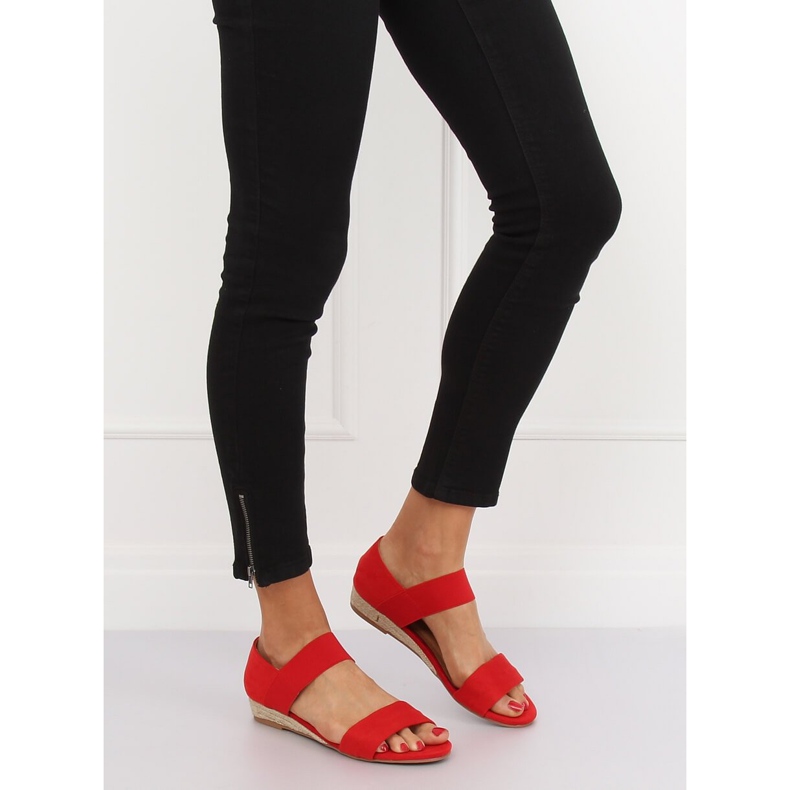 Sandałki espadryle czerwone 9R71 Red 1