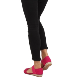 Sandałki espadryle fuksjowe 9R71 Rose różowe 1