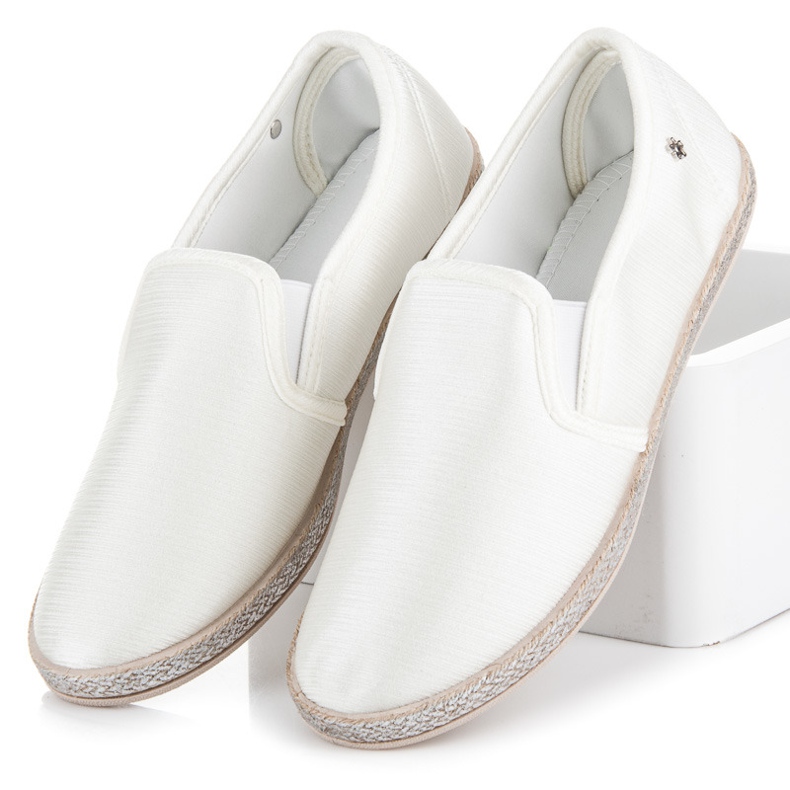 Balada Espadryle Slip On białe 1