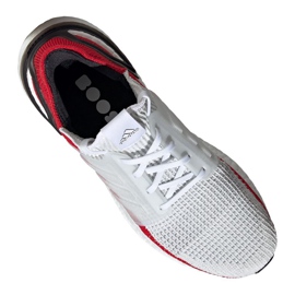 Buty biegowe adidas UltraBoost 19 M EF1341 białe czerwone 1