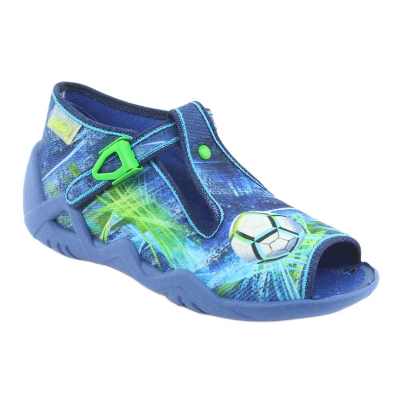Befado obuwie dziecięce 217P098 niebieskie zielone 1