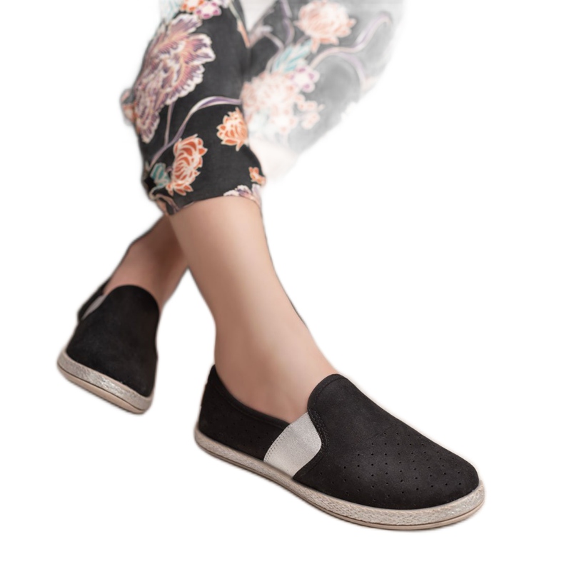 Mckeylor Zamszowe Slipony czarne 1