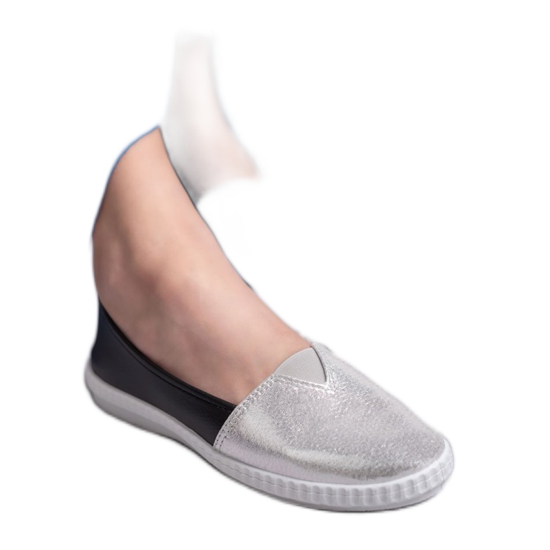 Mckeylor Modne Trampki Slip On czarne szare 1
