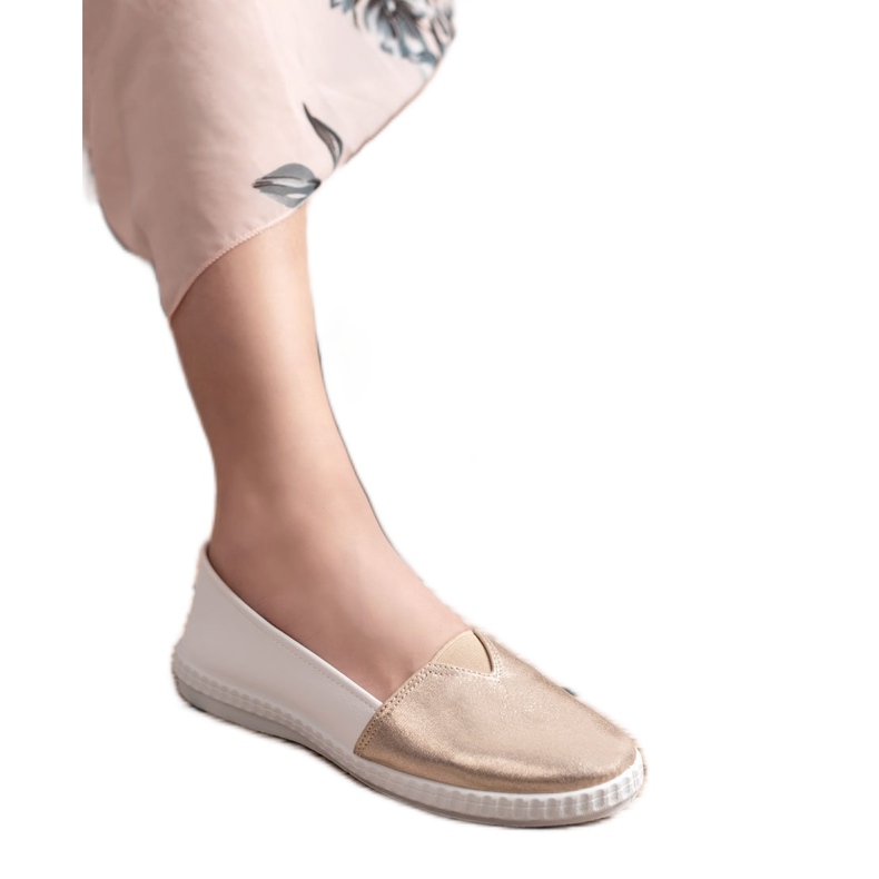 Mckeylor Modne Trampki Slip On białe żółte 1