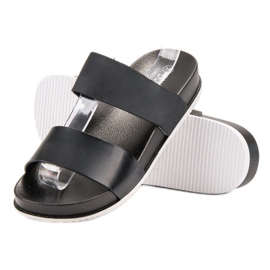 Laura Mode Czarne Gumowe Klapki 1