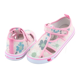 American Club American buty buty dziecięce na rzepy wkładka skórzana białe niebieskie różowe zielone 4