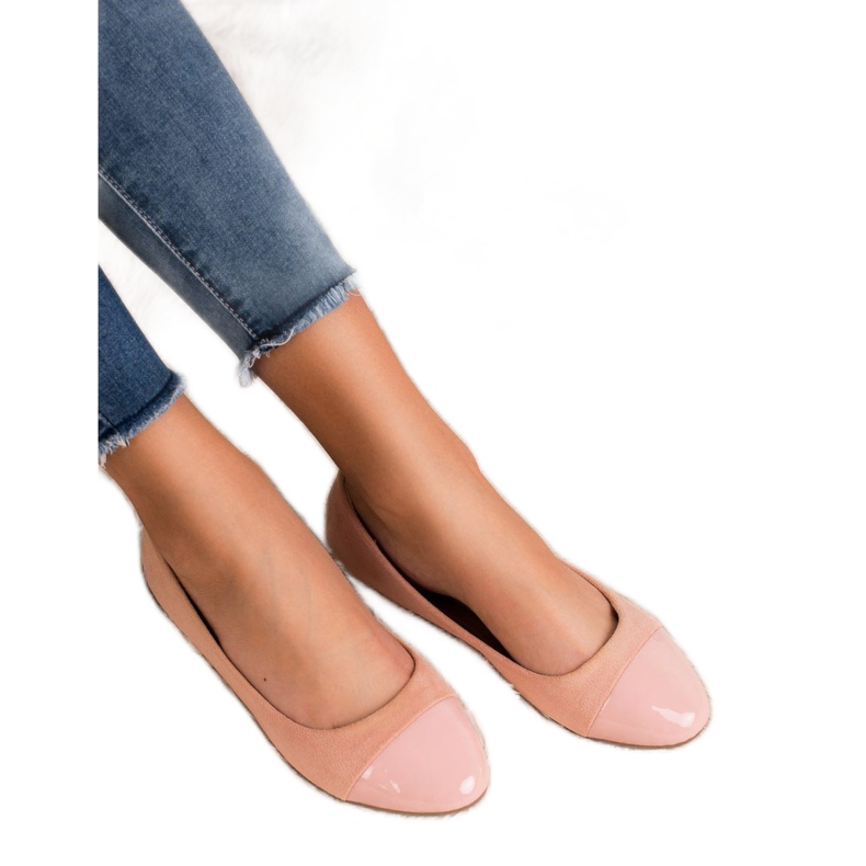 Comer Modne Pudrowe Balerinki różowe 1
