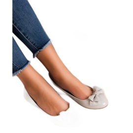 Comer Lakierowane Baleriny Z Kokardką szare 2