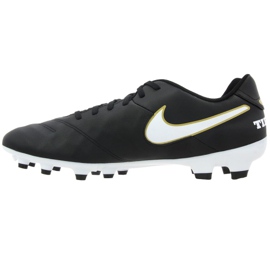 Buty piłkarskie Nike Tiempo Genio Ii Leather Fg M 819213-010 czarne czarne 1
