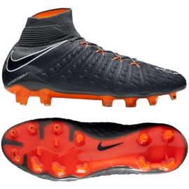 Buty piłkarskie Nike Hypervenom Phantom 3 Elite Df Fg M AH7270-081 szare szare 3