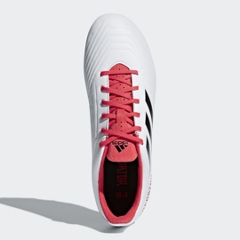 Buty piłkarskie adidas Predator 18.4 FxG M CM7669 białe wielokolorowe 2