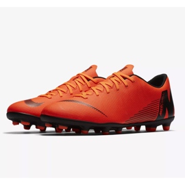 Buty piłkarskie Nike Mercurial Vapor 12 Club M AH7378-810 czerwone wielokolorowe 3