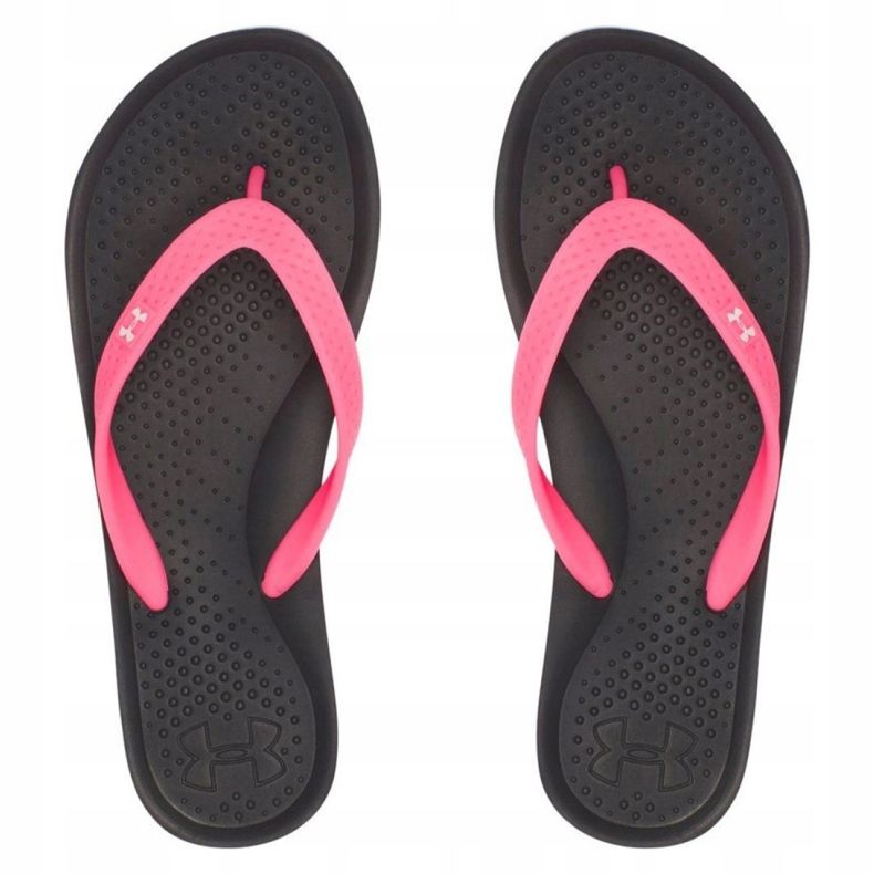 Klapki Under Armour Atlantic Dune W 1252540-006 czarne różowe 1