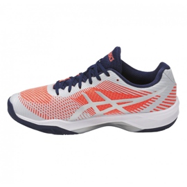 Buty siatkarskie Asics Volley Elite Ff W B751N-0696 białe pomarańczowe 1