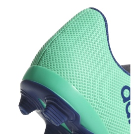 Buty piłkarskie adidas X 17.4 FxG Jr CP9014 niebieskie zielone 3