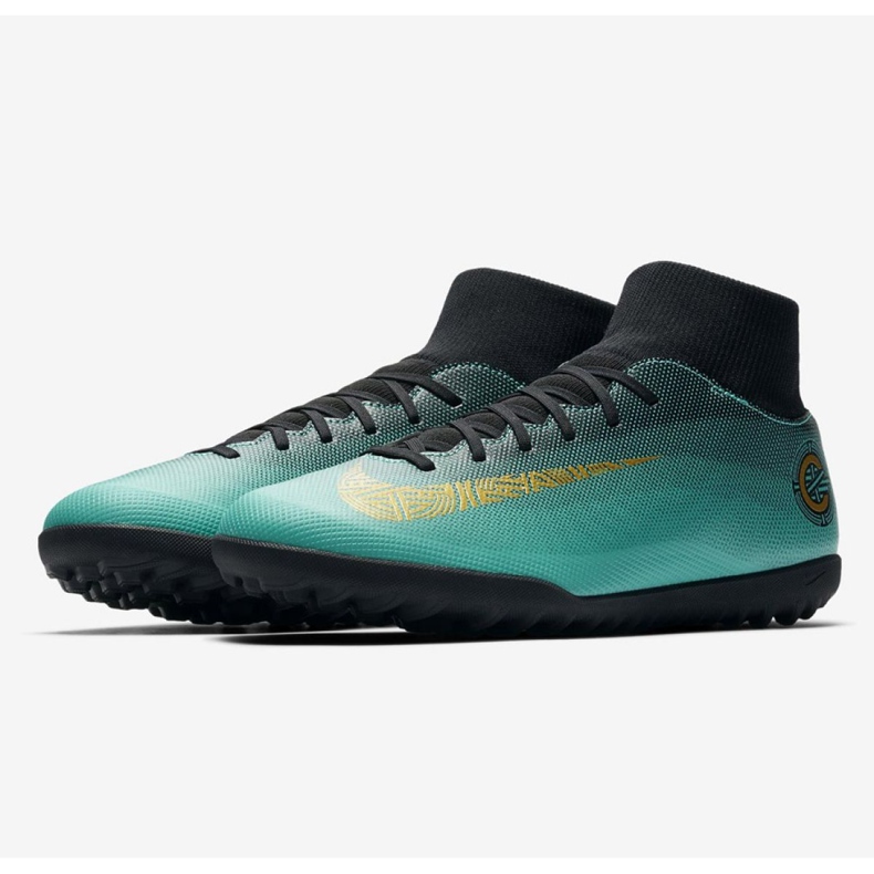Buty piłkarskie Nike Mercurialx 6 Club CR7 Tf AJ3570-390 niebieskie niebieskie 2