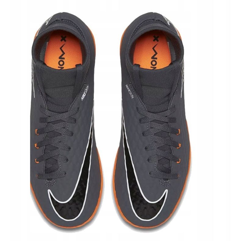 Nike Buty piłkarskie Hyphantomx 3 Academy Df Ic Jr AH7291-081-S szare szare 2