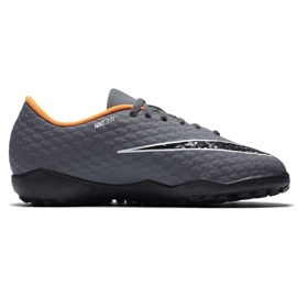 Buty piłkarskie Nike Hypervenom PhantomX 3 Academy Tf Jr AH7294-081-S szare szare 1