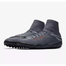 Buty piłkarskie Nike Hypervenom PhantomX 3 Academy Df Tf M AH7276-081-S szare szare 3
