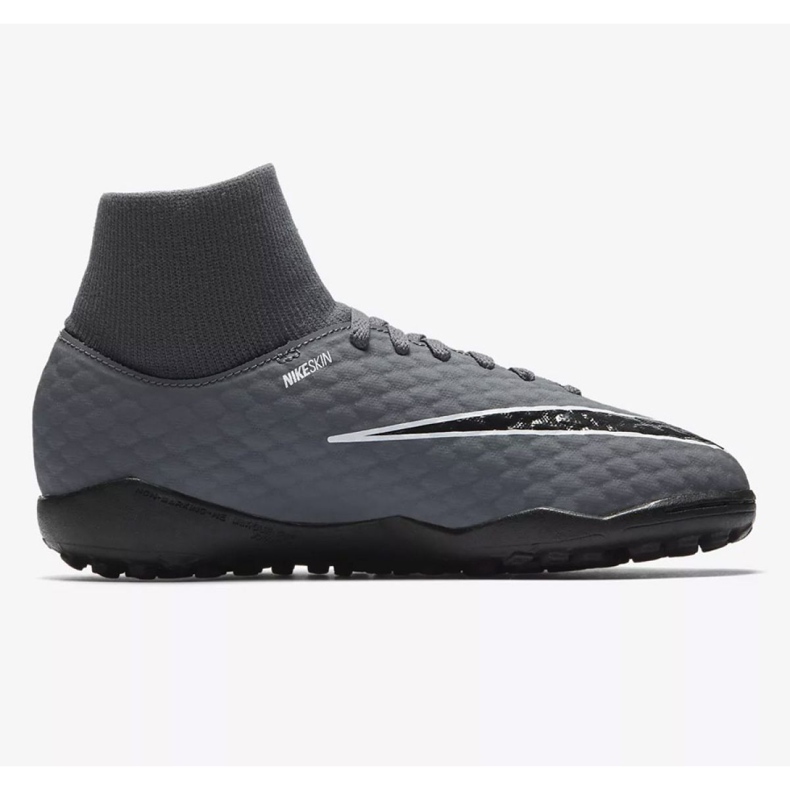 Buty piłkarskie Nike Hypervenom PhantomX 3 Academy Df Tf Jr AH7293-081-S szare szare 1