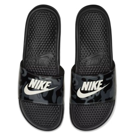 Klapki Nike Benassi Just Do It Print 631261-013 czarne 3