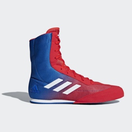 Buty bokserskie adidas Box Hog Plus niebiesko-czerwone niebieskie 5
