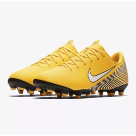 Buty piłkarskie Nike Mercurial Vapor 12 Academy Neymar Mg Jr AO2896-710 żółte wielokolorowe 3