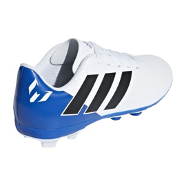 Buty piłkarskie adidas Nemeziz Messi 18.4 Fg Jr DB2369 białe wielokolorowe 2