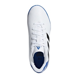 Buty piłkarskie adidas Nemeziz Messi Tango In Jr DB2398 białe niebieskie 1