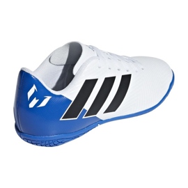 Buty piłkarskie adidas Nemeziz Messi Tango In Jr DB2398 białe niebieskie 2