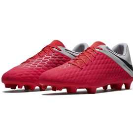 Buty piłkarskie Nike Hypervenom Phantom 3 Club Fg 3 M AJ4145-600 czerwone czerwone 3