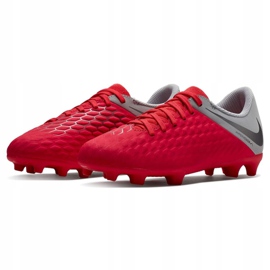 Buty piłkarskie Nike Hypervenom Phantom 3Club Fg Jr AJ4146-600 czerwone wielokolorowe 3