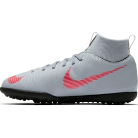 Buty piłkarskie Nike Mercurial Superfly X 6 Club Tf Jr AH7345 060 białe 2