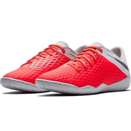 Buty halowe Nike Hypervenom Phantom X 3 Academy Ic M AJ3814-600 białe czerwone 3
