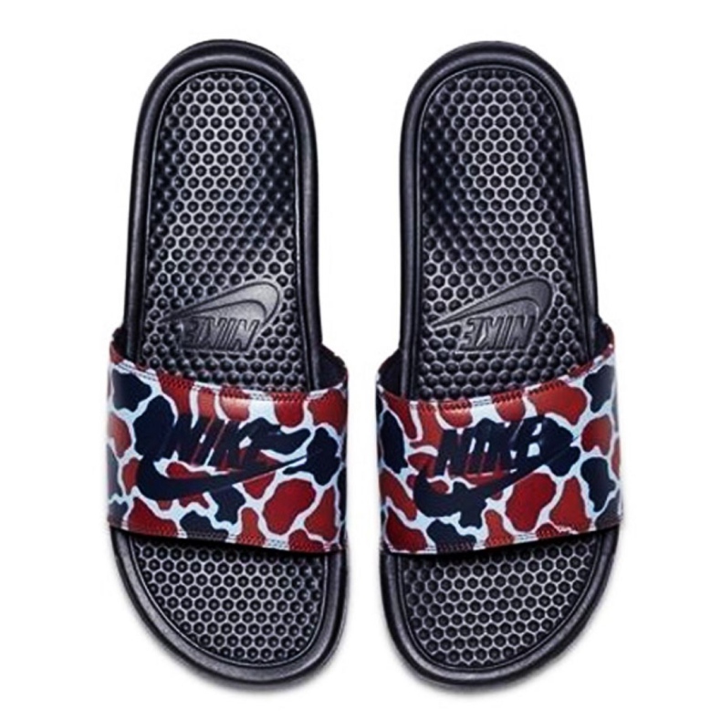 Klapki Nike Benassi Just Do It Print 631261-405 czarne wielokolorowe 1