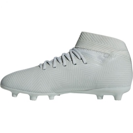 Buty piłkarskie adidas Nemeziz 18.3 Fg Jr DB2353 białe białe 2