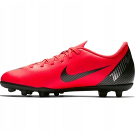 Buty piłkarskie Nike Mercurial Vapor 12 Club Gs CR7 FG/MG Jr AJ3095-600 czerwone wielokolorowe 1