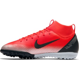 Buty piłkarskie Nike Mercurial Superfly X 6 Academy Gs CR7 Tf Jr AJ3112-600 czerwone czerwone 2